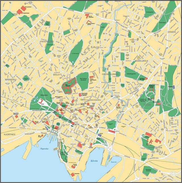 Mapa miasta Oslo