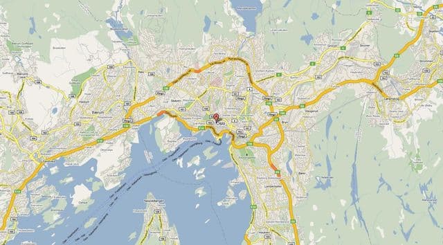 Mapa drogowa Oslo