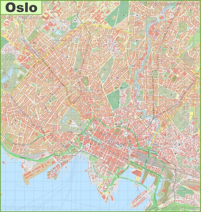 Mapa ulic Oslo